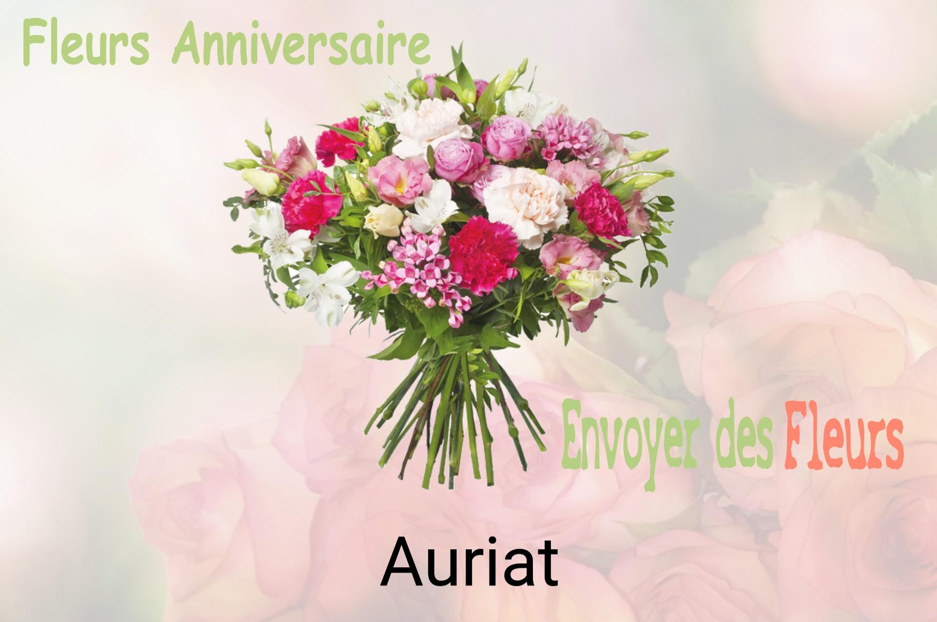 Bouquet de fleurs d’anniversaire livré à Auriat